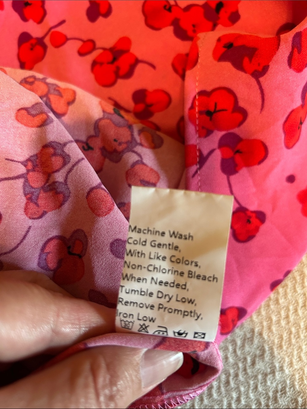 Women’s Pink Floral Print Tiered Dress XL - Picture 5 of 5
